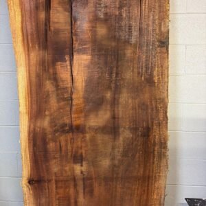 Live edge monkeypod table with natural slab rectangular surface