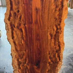 Live edge rosewood table with natural slab rectangular surface