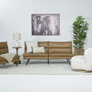 Dune Modern Upholstered Sofa and Loveseat Set
