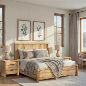 Panel Bed with Dresser, Mirror and Nightstand Bedroom Set