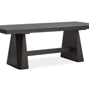 Shelby Trestle Dining Table with Four Chairs and Bench