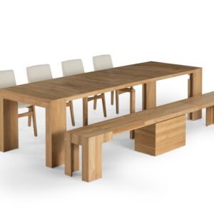 Transformer Dining Table & 4 Chairs & Bench